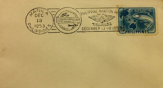 Slogan Cancellation,  Philippines, 1953, Aviation or Airplanes on Stamps; Topical Stamp Collecting