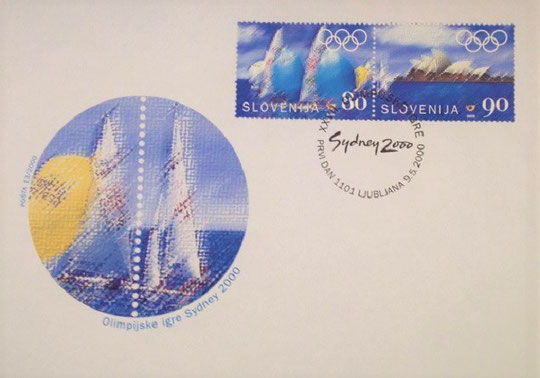 First Day Cover (FDC), Slovenia, 2000, Olympics on Stamps; Topical Stamp Collecting