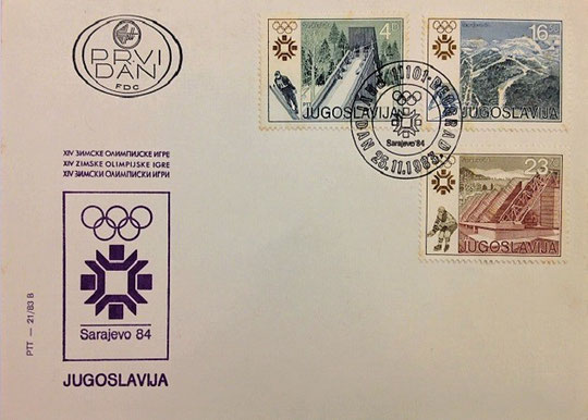 Winter-Olympics_1984-Sarajevo_Yugoslavia-1983_First-Day-Cover/FDC