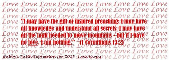 Bible verse about love and 1 Corinthians 13:2