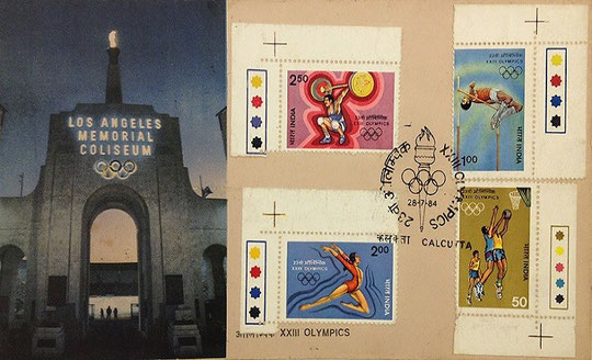 23rd-Olympic-Games_Los-Angeles_Summer_India-1984_First-Day-Cover/FDC-or-Simply-Cover