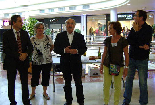 Forum OSV 2012 A. Maurice, Maire de Valence, Y. Saint-Clair, Présidente du CDOTS 07-26, J.-M. Abattu, Président de l'OSV, J.  Champlovier, responsable animation OSV, P.-J. Veyret, vice-président CG 26