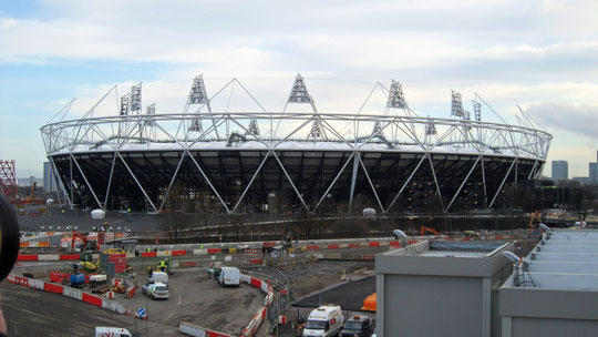 Olympic Stadium  London near to completion