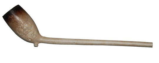 Gekroonde 53, mooi doorrookt en met een flink stuk steel, Gouda, ca 1740-1760