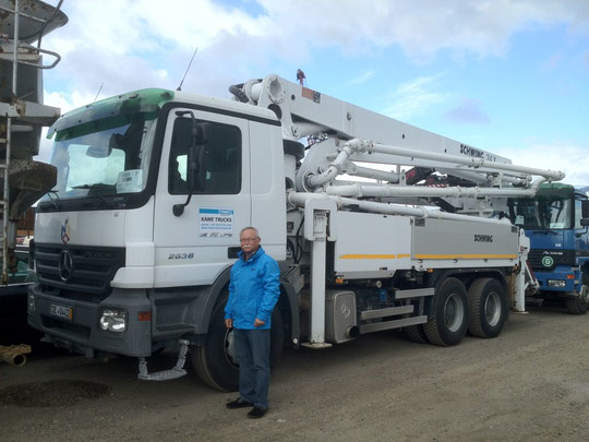 30.05.2012 Two Concrete pumps Schwing M34 and two concrete truck mixer Stetter on Mercedes Benz went to Jeddah, KSA.