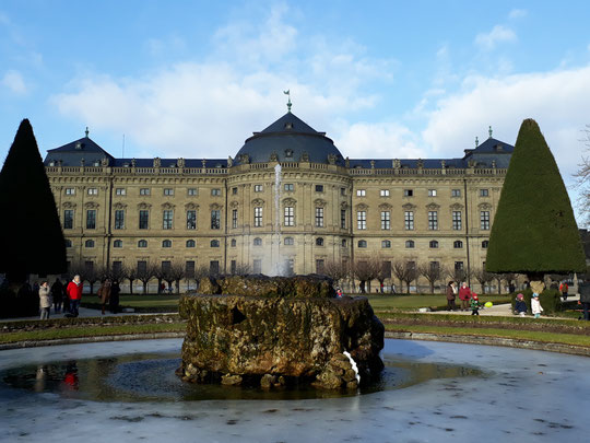 Würzburg Residenz Residenzgarten Brunnen