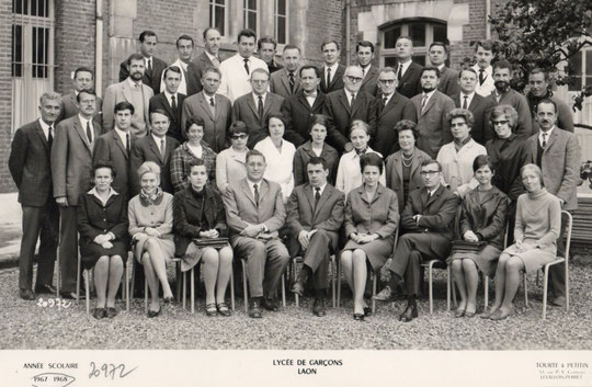 photo de classe Laon 1968 -profs