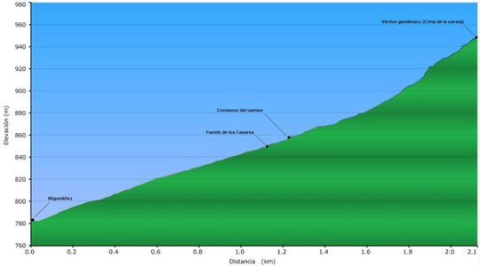 Perfil de la ascensión a la Cuesta Grande