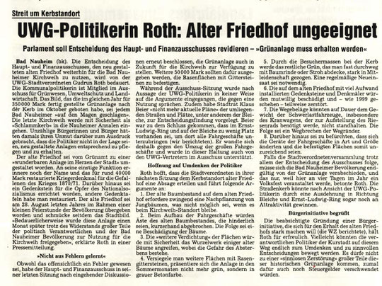 Wetterauer Zeitung vom 22.01.2000