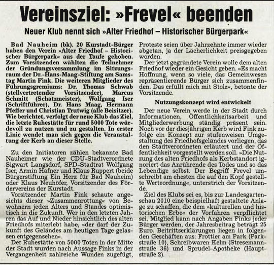 Wetterauer Zeitung vom 06.03.2007