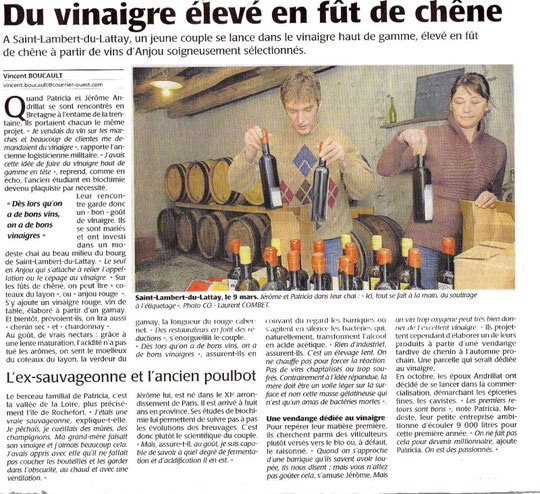 courrier de l'ouest vinaigre de l'anjou