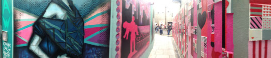 Alley with murals