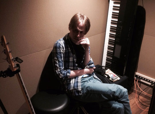 Dale seated in the recording room.