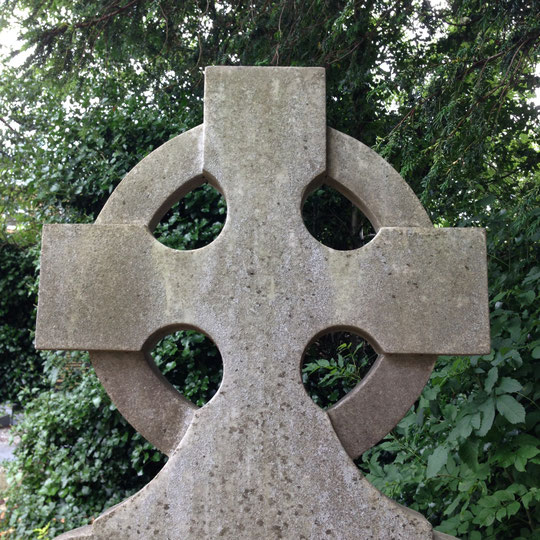 Celtic cross in cemetary
