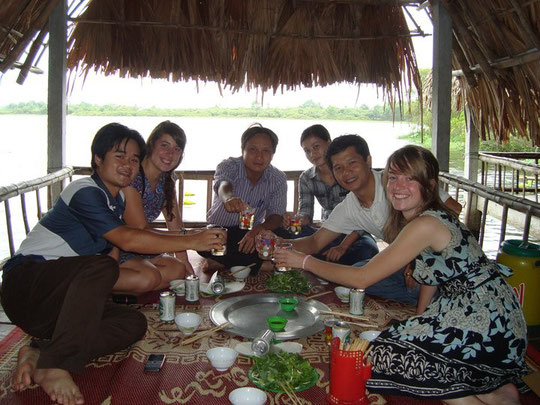 A beer at local restaurant with friends