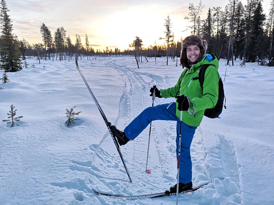 Winterurlaub in Schweden Lappland - Langlauf 