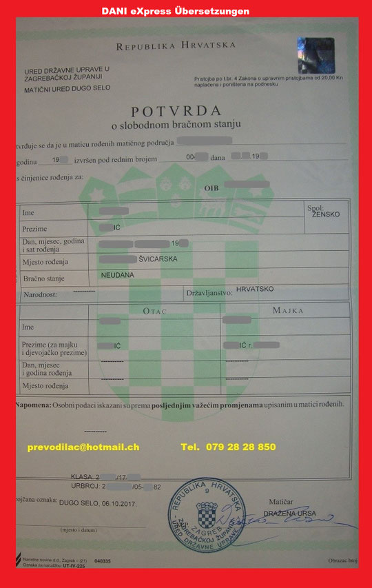 Kroatisch HR Übersetzung / hrvatski - uebersetzungendani Übersetzer Dolmetscher