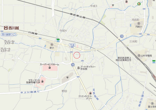 川越市小室付近の地図