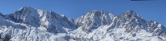 Da sinistra: Weissmies, Lagginhorn, Fletchorn