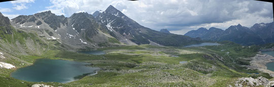 I laghi del Boden e il lago Kastel dalla Rupe del Gesso