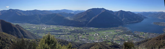 La piana di Magadino e il lago Maggiore