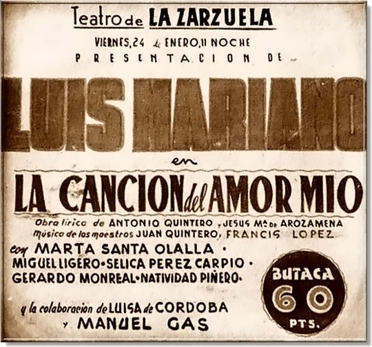 Affiche de La cancion del amor mio 