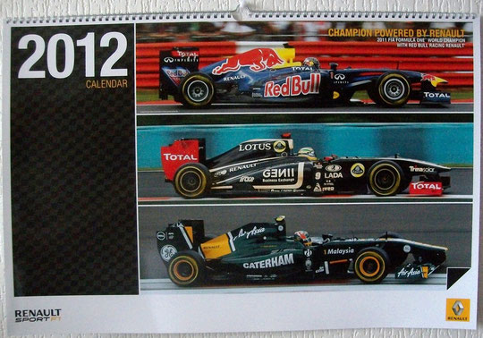 Calendrier 2012 Renault Sport F1 "Formula one RS27" 60x40