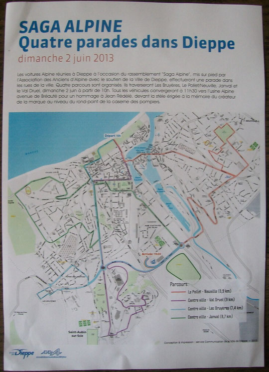 Itinéraire Saga Alpine du Dimanche 2 Juin 2013, Format A4