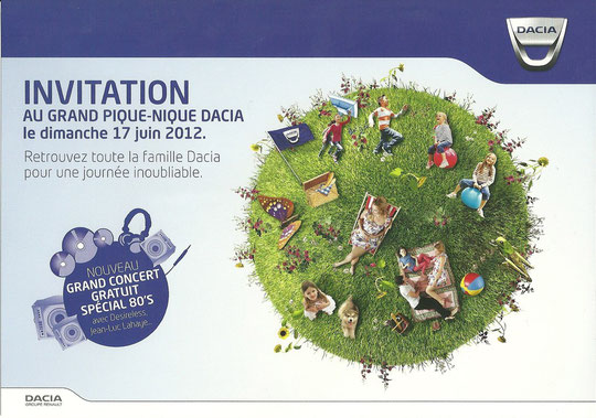 Invitation grand pique-nique Dacia 2012