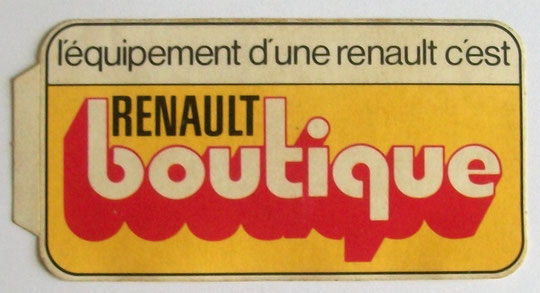 Renault Boutique, 110x59,5 mm