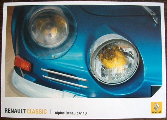 Feuillet 21x14,9 cm, Renault Classic, Recto Alpine Renault A110