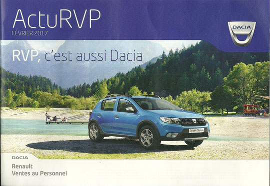 Livret Dacia Actu RVP, 16 pages, Février 2017