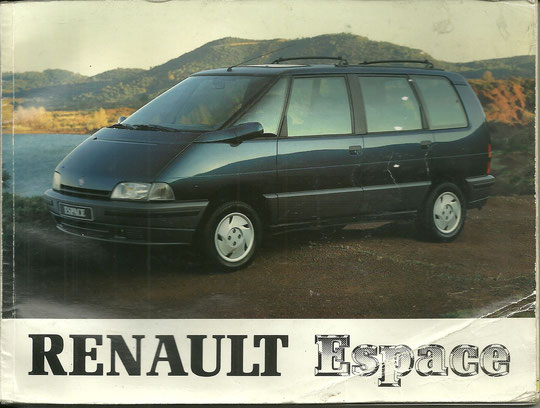 Notice d'utilisation et d'entretien Renault Espace, Réf : 60 25 108 007, 1992
