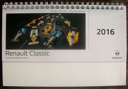 Calendrier Renault Classic 2016, 210x137 mm