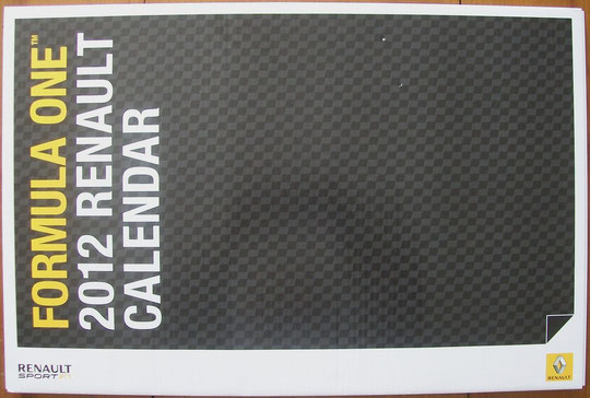 Calendrier 2012 Renault Sport F1 "Formula one RS27" (emballage cartonné)