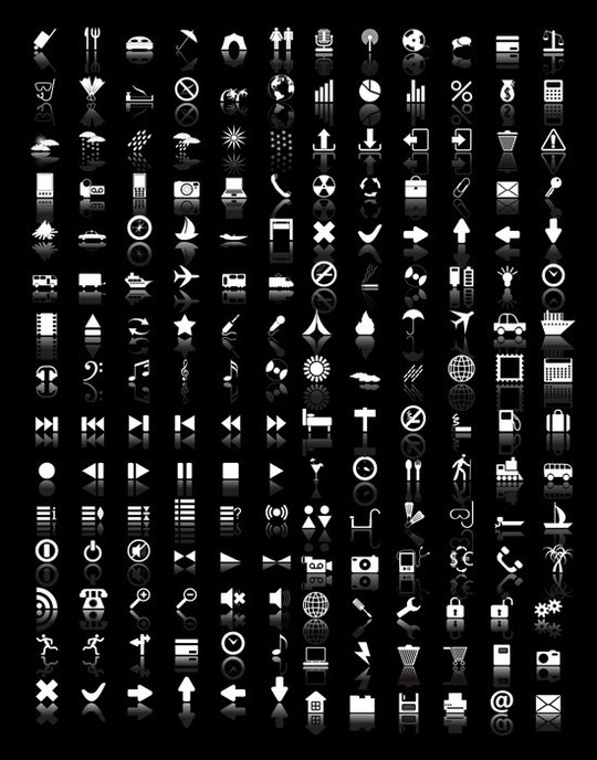 白抜きのウェブ アイコン White Web Icons Vector Free Art Jimdo