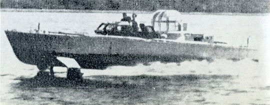 Deutsches Tragflügel-Schnellboot vom Typ "TS 1" – Bild aus Fock "Schnellboote Bd. 2"