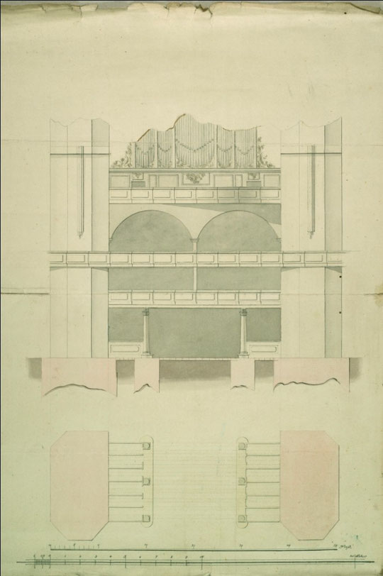 Stettin, St. Marien: Zeichnung von 1786