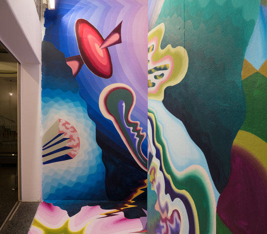 Acrylics on wall/floor