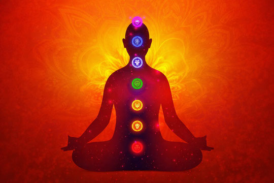 Lexique des 7 chakras et des pierres naturelles en lithothérapie – représentation énergétique colorée