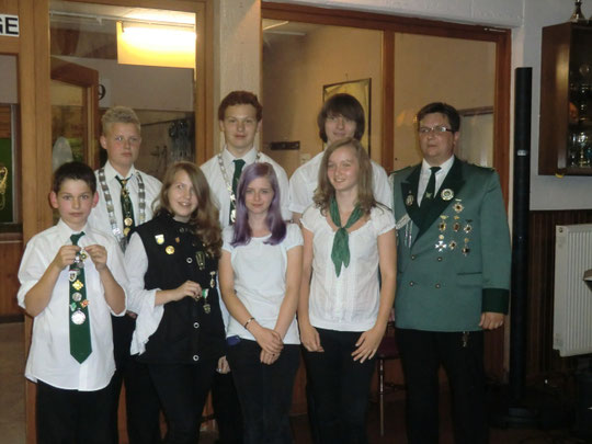 Jugendpreisträger 2012 mit Schülerprinz Timo Dräger u. Jugendprinz Oliver Oedeoven