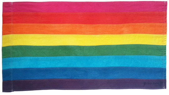 L'original du drapeau arc-en-ciel composé de 8 couleurs (1978)