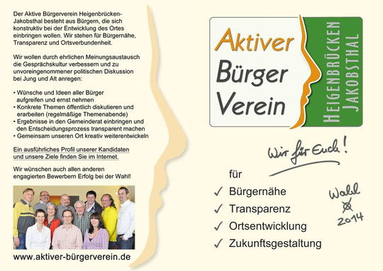 ABV Flyer - Wahlaufruf