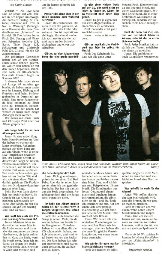 Offenbach Post, 16.10.2010
