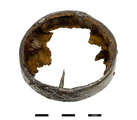Composant en fer de la prothèse retrouvée à Hemmaberg (K. Allesch, OEAI, the Austrian Archaeological Institute)