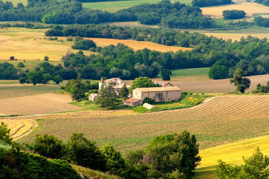 Anwesen in der Provence mit umliegenden Feldern