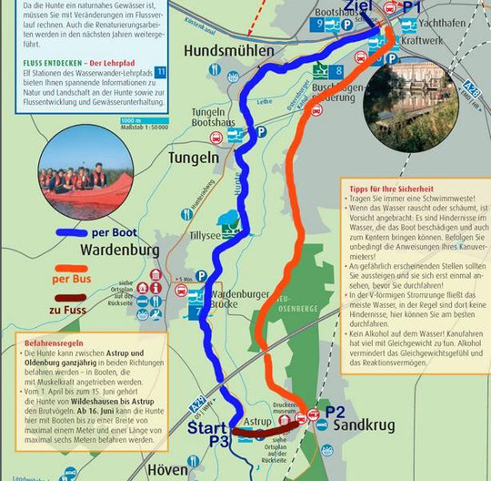 Bus-Kanu-Kombi-Ticket - Yeti - Kanutouren auf der Hunte