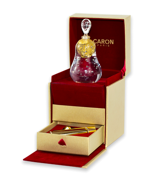 FLACON EN FORME DE POIRE DANS SON ECRIN