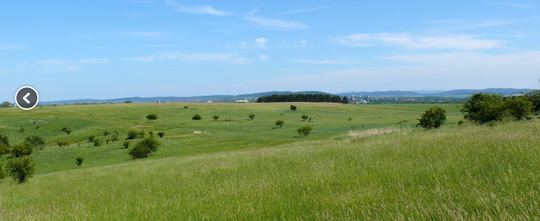 Der Osterberg - das größte zusammenhängende Gründlandgebiet im Landkreis (Foto: W. Kauer; Mai 2014))