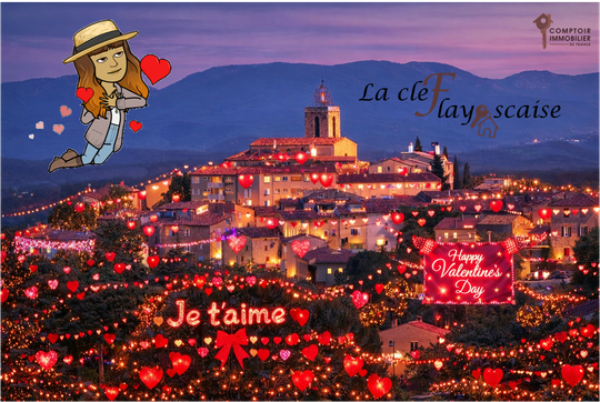 Flayosc le jour de la Saint Valentin (généré par l'IA)